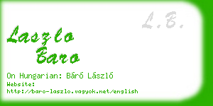 laszlo baro business card