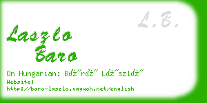 laszlo baro business card